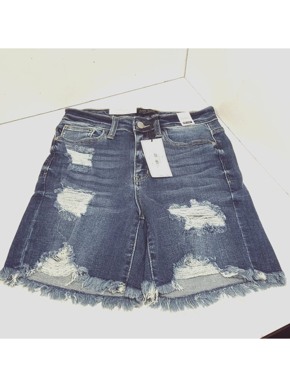 Judy Blue Distressed High Waist Cutoff Shorts JB15214MD NWT Womens Denim